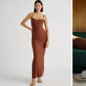 Quince Chocolate Brown Ribbed Top